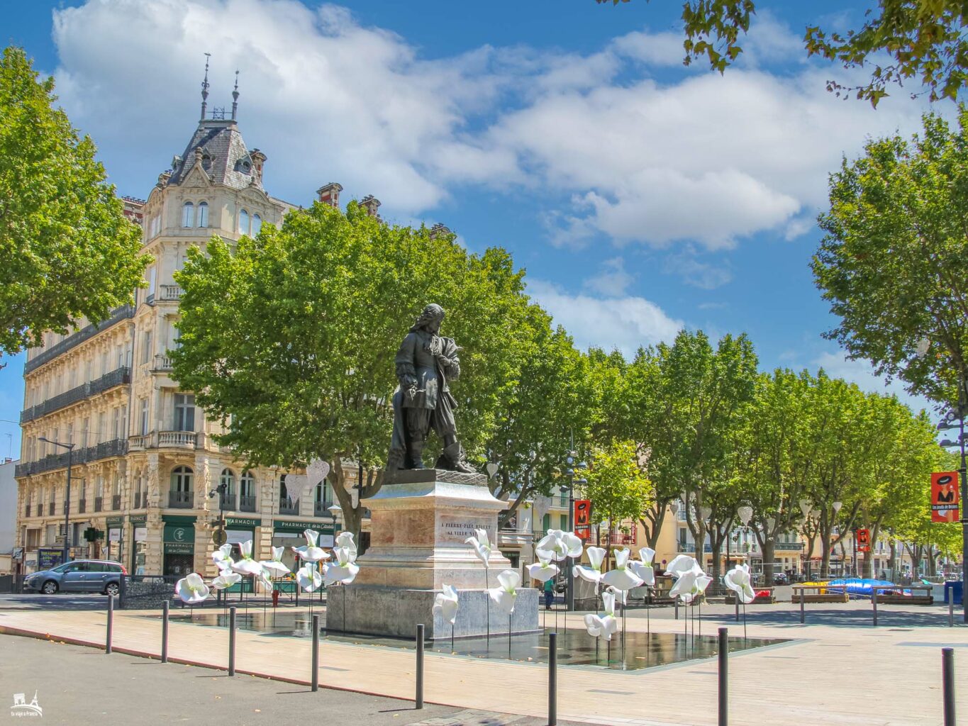 Estatua de Paul Riquet en las Allées Paul Riquet, Béziers