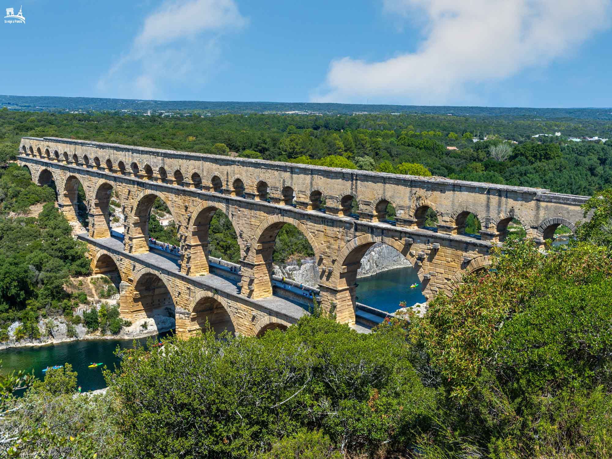Vista desde arriba del Pont du Gard