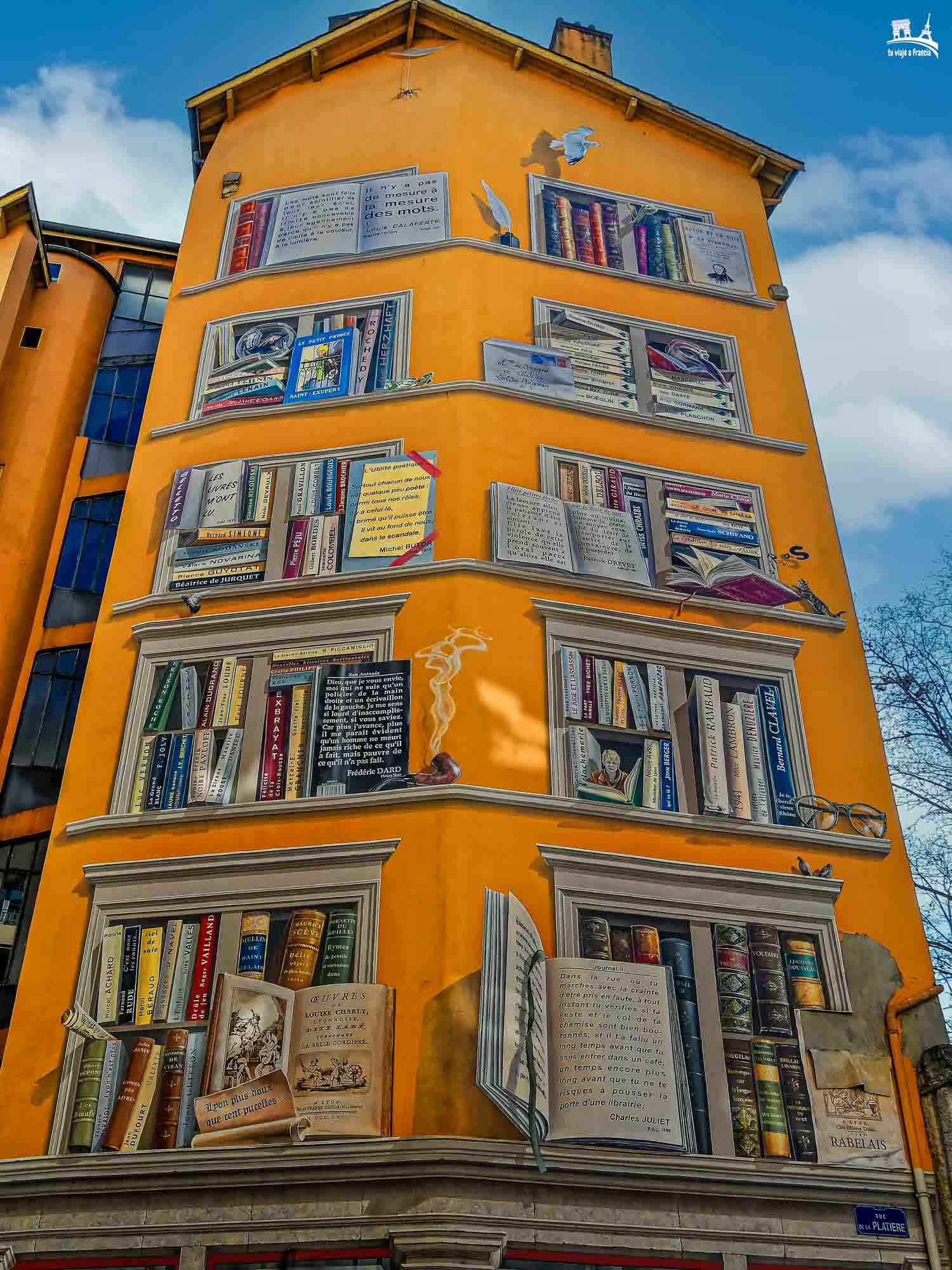 Mural La Biblioteca de la Ciudad, Que ver en Lyon