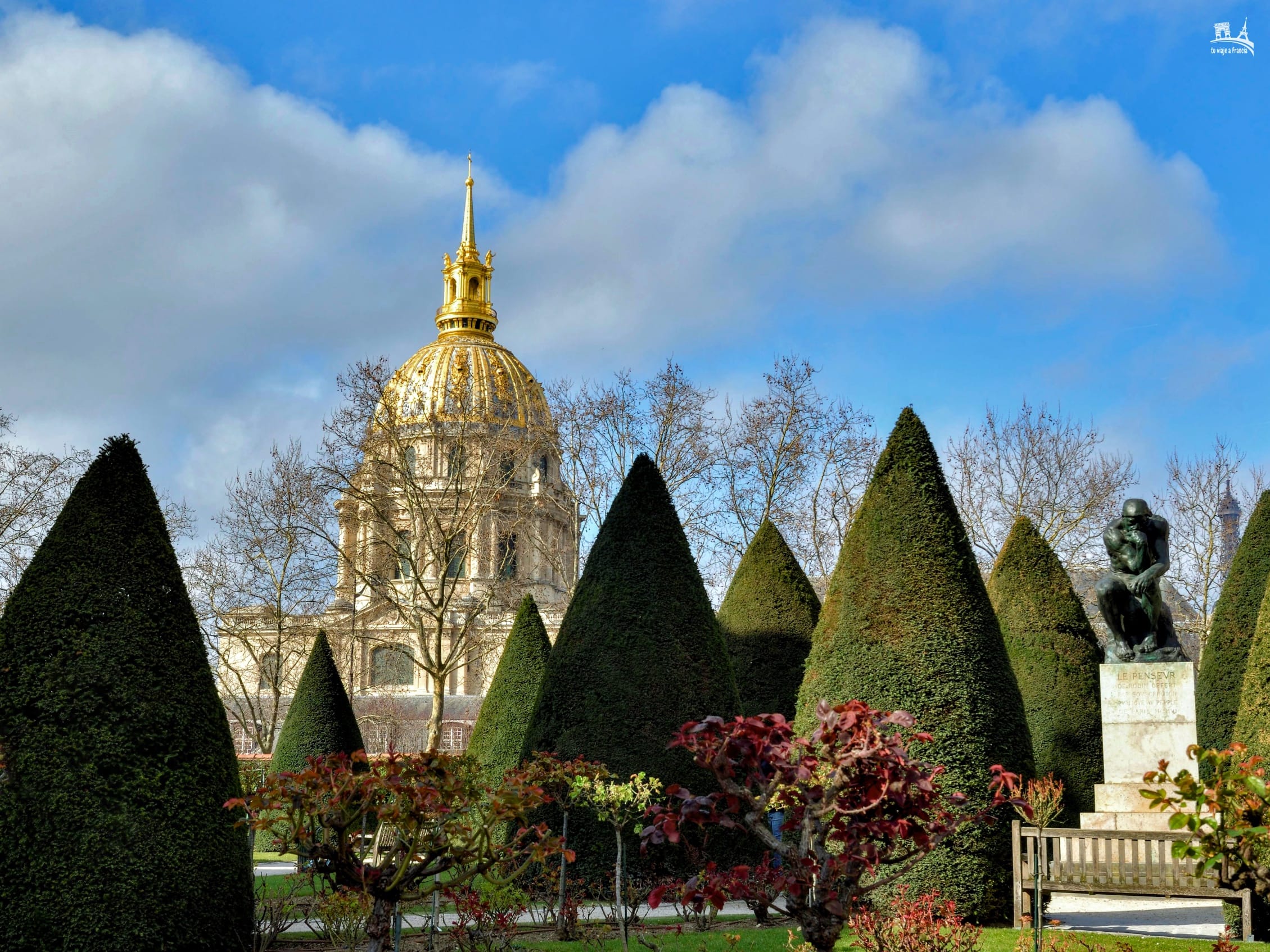 Hotel des Invalides desde los jardines del Museo Rodin, París