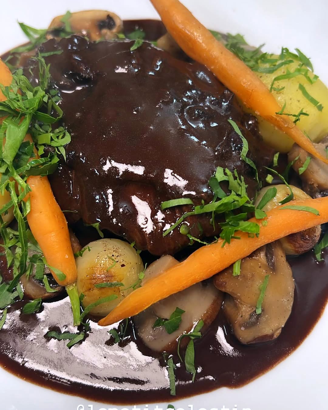 Boeuf bourguignon en le Petit Celestin París