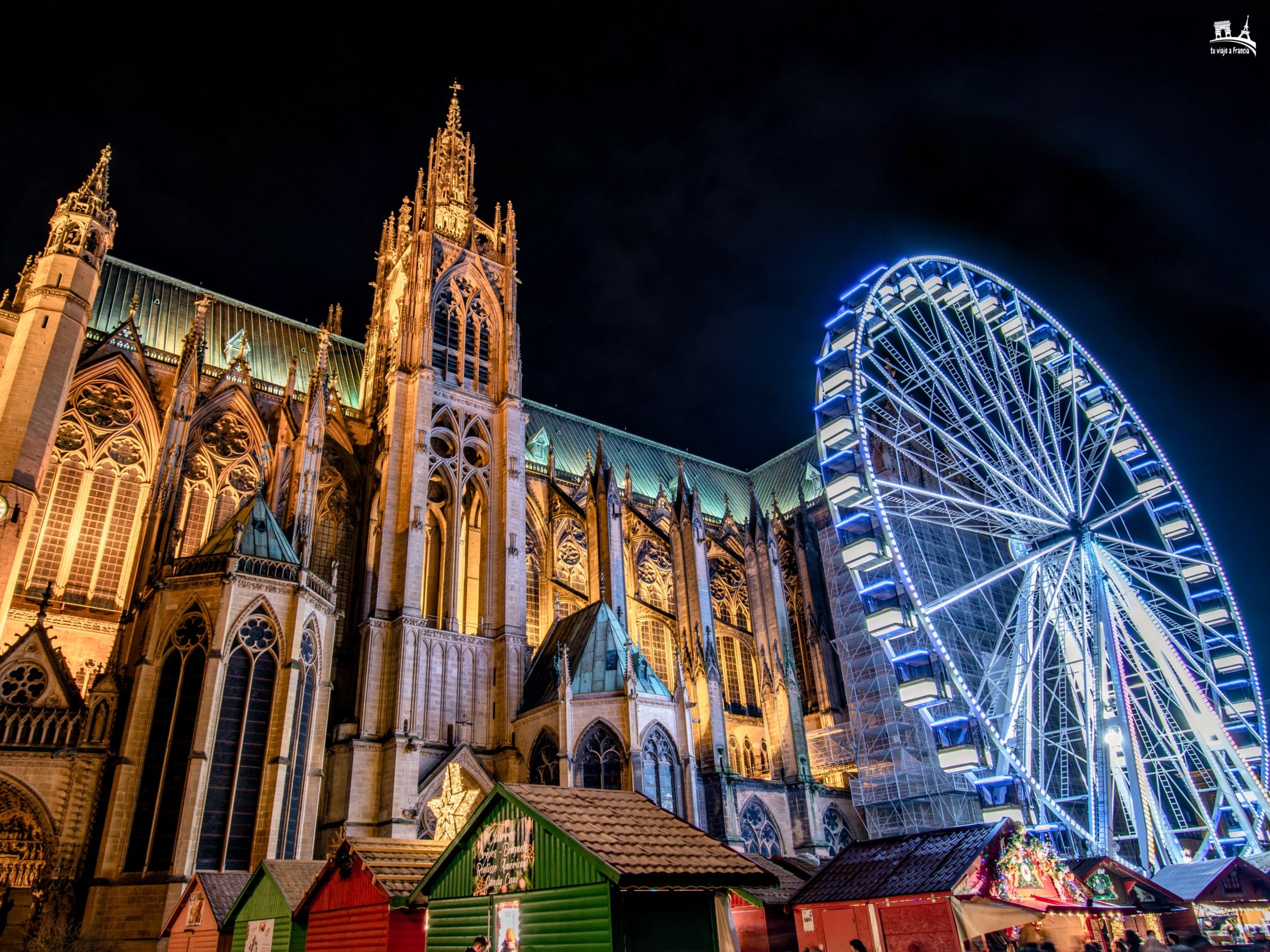 Catedral de St Etienne de Metz en Navidad