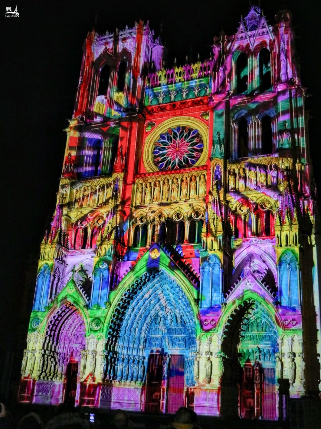 Espectáculo de luz y sonido en la Catedral de Amiens